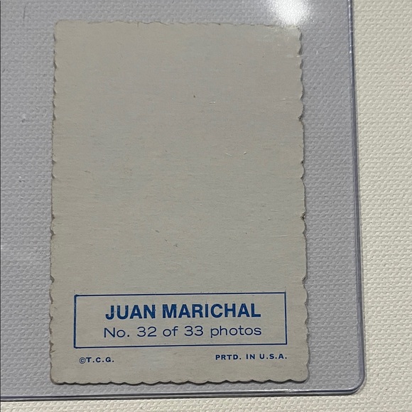 1969 Topps Deckle Juan Marichal #32 - Picture 2 of 2